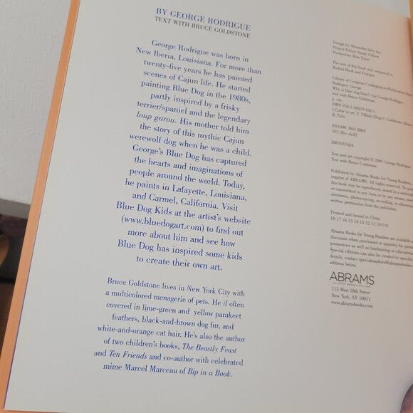 Signed First Edition "Why is Blue dog Blue? Hardcover in Mint Condition - Picture 4 of 5